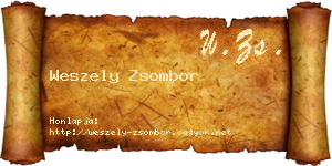 Weszely Zsombor névjegykártya