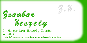 zsombor weszely business card